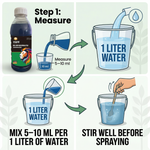 Glyphosate herbicide designed to eliminate weeds and prevent regrowth in orchard fields.
