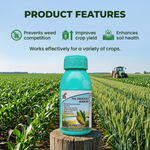 Agricultural herbicide offering pre-emergence weed control to protect field crops from early-season weed competition.