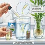 Premium Bamboo Fertilizer Solution designed for Lucky, Dragon, and Guanyin Bamboo, supporting both hydroponic and soil growth.