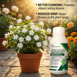 Boosts flower retention and reduces flower and fruit drop with essential micronutrients and seaweed extract.