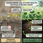Strengthens root systems for better stability and nutrient uptake, ensuring healthier flowering plants and stronger growth.