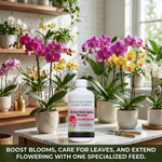 Supports healthy leaf growth and strong root development, providing optimal conditions for orchids