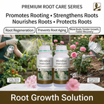 Fertilizer enhancing bud growth on plants and fruit trees, leading to healthier flowers and fruit production.