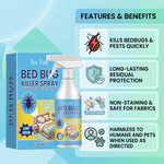 Safe and effective insecticide for indoor use in bedrooms and dormitories, targeting bedbugs and acarids.