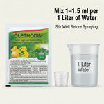 Clethodim herbicide targeting grass weeds while protecting crops like soybean and rapeseed.