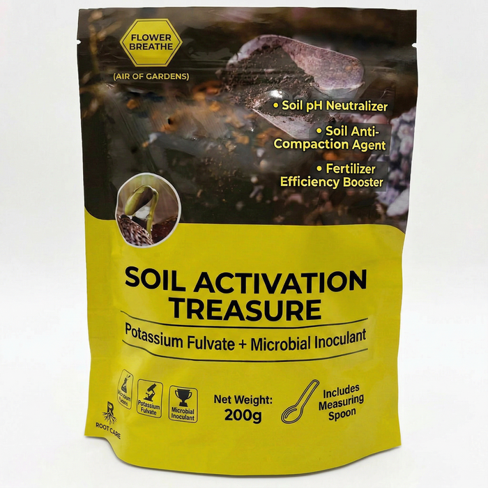 Soil Activator Flower Fertilizer enriched with humic acid, potassium, and microbial agents to boost soil health and plant growth.