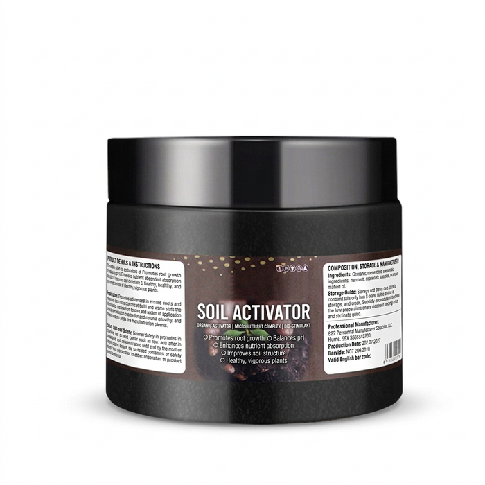 Soil activator for flower pots improves soil health and promotes healthy flowering plants