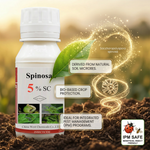 Bio-based Spinosad 5% SC insecticide designed to effectively control thrips, aphids, and moths in a variety of crops.