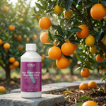 Calcium-rich fertilizer strengthens plant cell walls, improving plant structure and resistance to stress