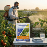 Thiamethoxam is absorbed by the plant, disrupting pests' nervous systems and ensuring prolonged protection against reinfestation.