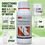 Difenoconazole 40% SC fungicide providing systemic protection against fungal diseases in crops.