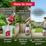 Applying Imidacloprid insect control powder to eliminate mosquitoes and flies.