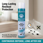 Spraying insecticide for quick and effective mosquito control in the home.