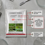 Acetamiprid + Pyridaben 60% WP comes in a wettable powder formulation, making it easy to mix and ensuring uniform coverage for pest control.