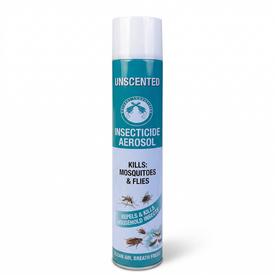 Insect killer spray aerosol for mosquito, cockroach and fly control with instant pest control formula
