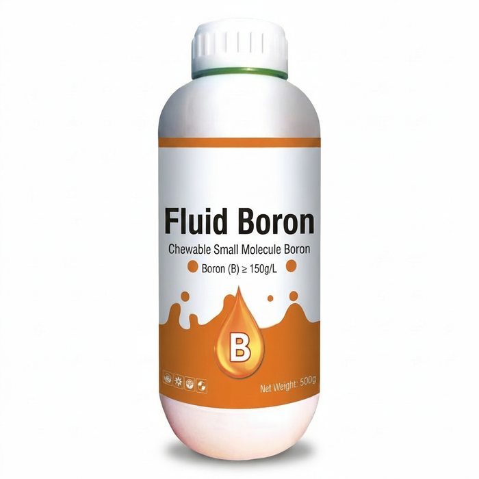 Liquid boron fertilizer for improving fruit tree flowering
