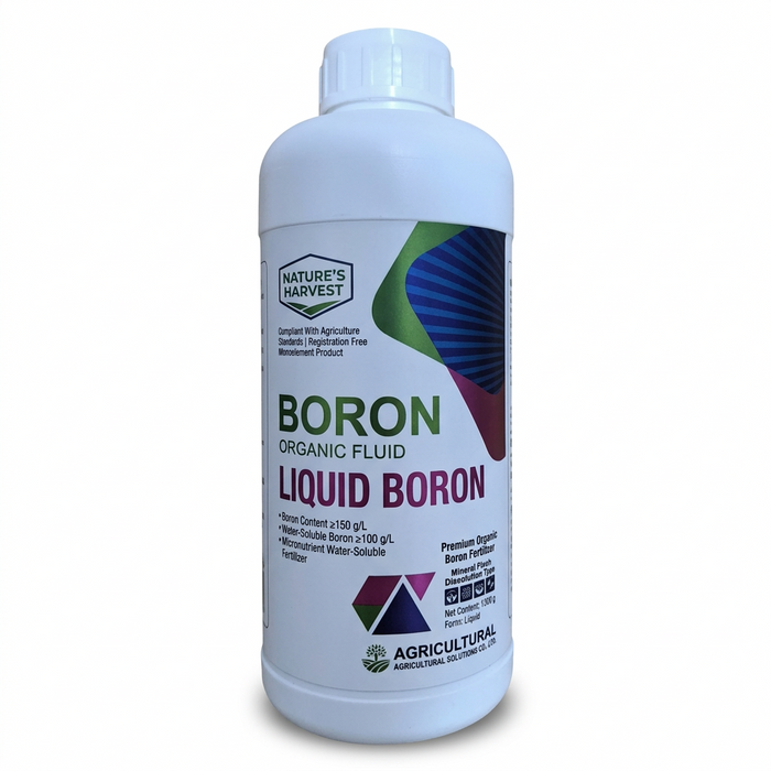 Liquid boron fertilizer for fruit trees and vegetable crops